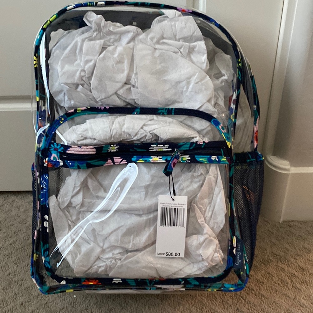 -- Vera bradley clear backpack moonlight garden - Picture 1 of 5